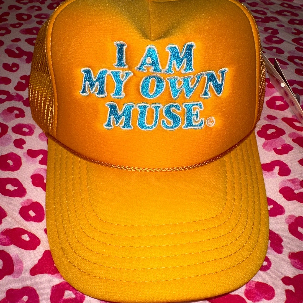 I am my own muse trucker hat